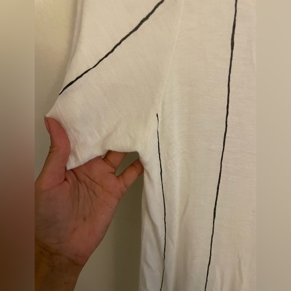 Majestic Filatures Deluxe T-Shirt Dress Size 3 Tee Shirt Viscose White - Picture 8 of 8